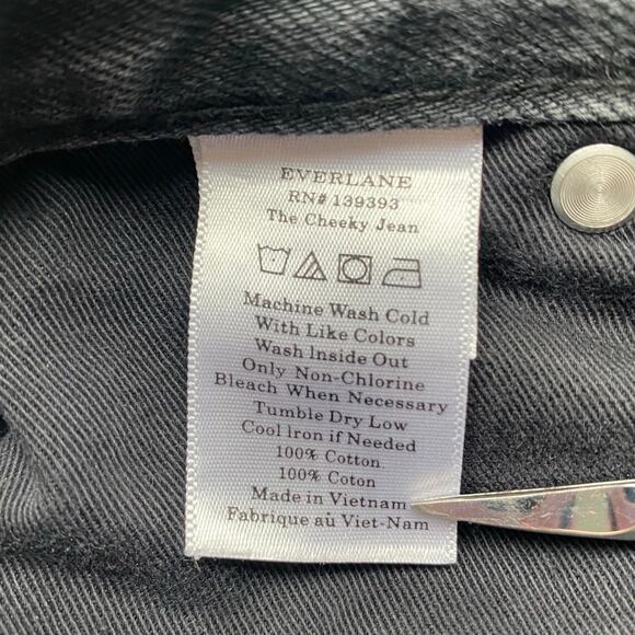 Everlane The Cheeky Jean Washed Black Size 27 - Picture 9 of 12